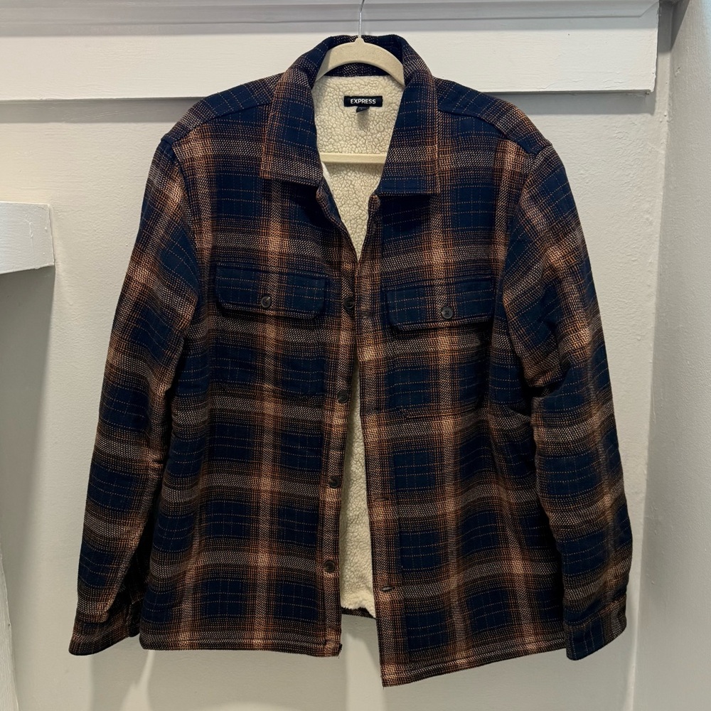 Express Fleece lined button up coat